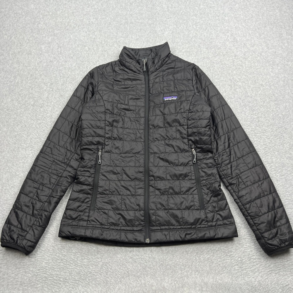 Patagonia Nano Puff Jacket Women's XS Black Quilted‎ Insulated Full Zip 84217